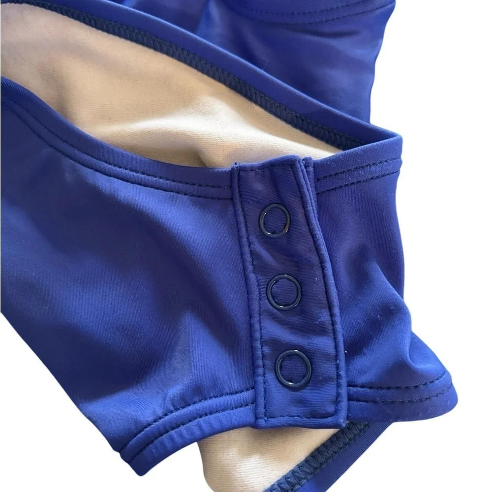 Speedo Infant 1 PC Racerback Swimsuit Size 12M Royal Blue Snap Crotch Lined